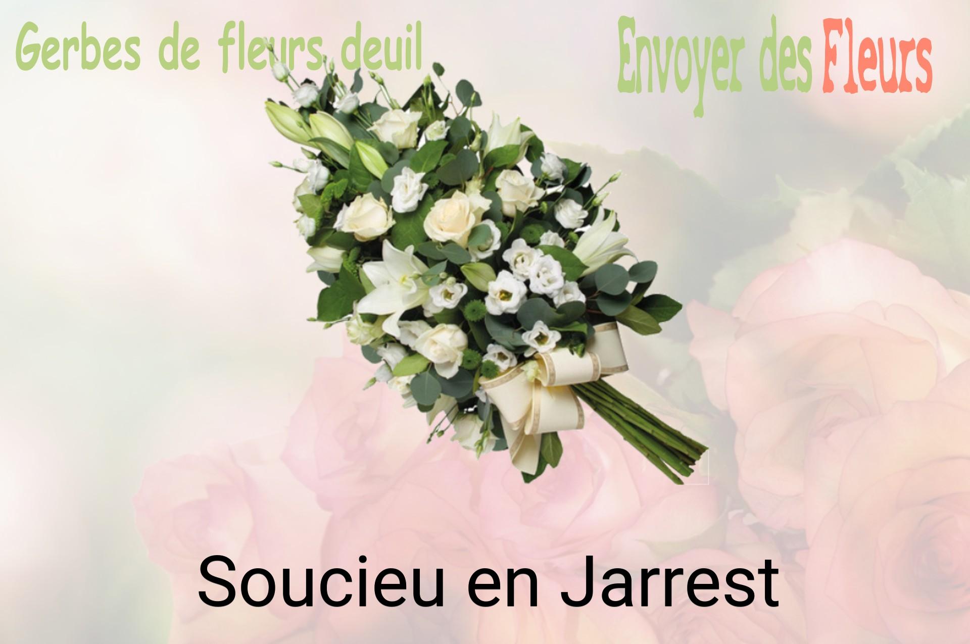 Gerbe de fleurs de deuil livrée à Soucieu-en-Jarrest